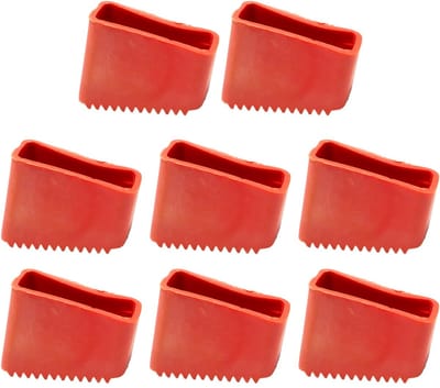 Rubberen Ladder Voetjes - Reserve poten - Vloer Beschermen - Antislip Diepe Groeven - 8 stuks - Rood
