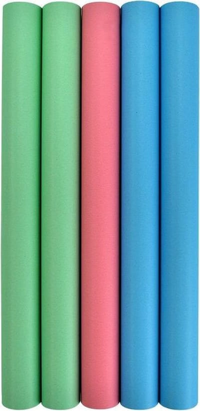 Verhaak Kaftpapier - 5 rollen - Pastel roze blauw groen - 4m x 35cm