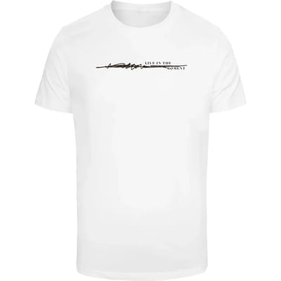 Mister Tee - Live In The Moment Heren T-shirt - XS - Wit
