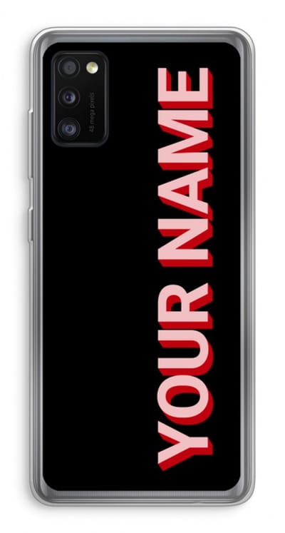 Gepersonaliseerd - Case Company® - Hoesje geschikt voor Samsung Galaxy A41 hoesje - Namecase - Soft Cover Telefoonhoesje - Bescherming aan alle Kanten en Schermrand