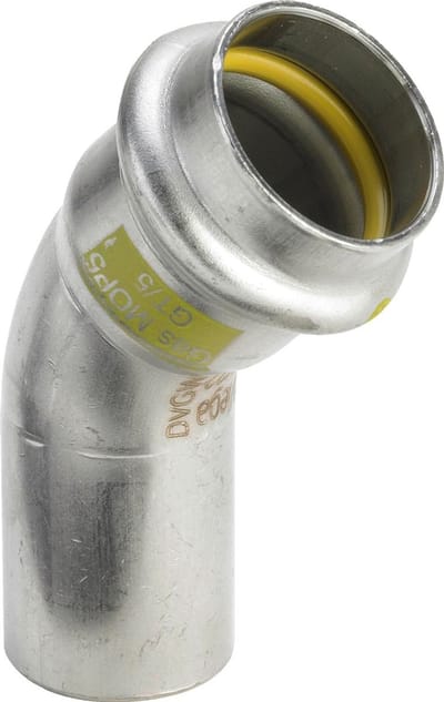 Viega Sanpress Inox G-bocht 45 graden, d 42mm roestvrij staal model 0226.1, 486242