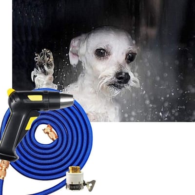Waterpistool Tuinsproeier - Slang mondstuk - Tuin en auto wassen - Verstelbare spray - 5m pak - Zilver