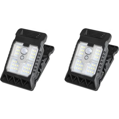 Zonneclip Lamp Draagbaar Waterdicht Lichaamssensor Zonne Lamp Buiten Courtyard Tuin Lamp Terras Huis Camping Wandlampen 2PCS