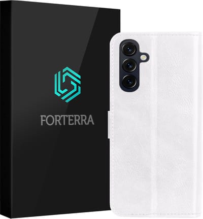 Hoesje Geschikt voor Samsung Galaxy A27 - Luxe Bookcase - Walletcase Hoes - Portemonnee - Cover - Wit