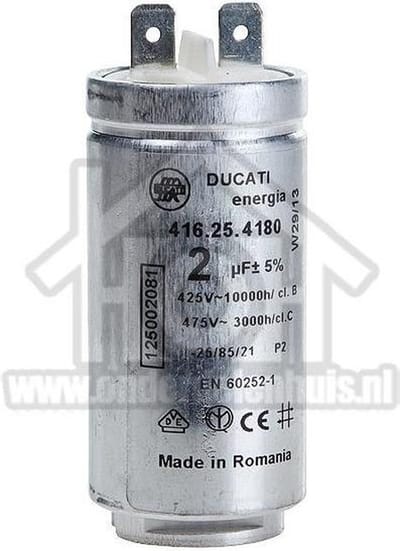 AEG Condensator Van magneetschakelaar, 2 uf T56840, T58840, EDC77570 1250020813