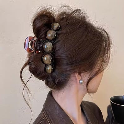 1 stuks Mode Parel Grote Eenvoudige Elegante Acryl Haarclip Haarspeld, Geschikt voor Feest, Woon-werkverkeer, Outfit Matching, Haaraccessoires black