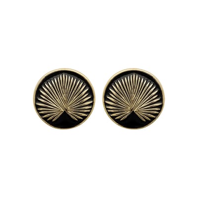Montebello Oorbellen Tunis - 925 Zilver Verguld - Resin - ∅10mm