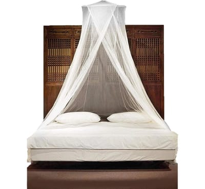 Muskietennet voor Over het Bed – Klamboe – Muggen Net – Geschikt voor 1 Persoons Bed en Twijfelaar - 40 x 230 x 630 cm