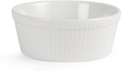 Set van 6 ronde taartvormen van porselein - oven-, magnetron-, vriezer- en vaatwasserbestendig