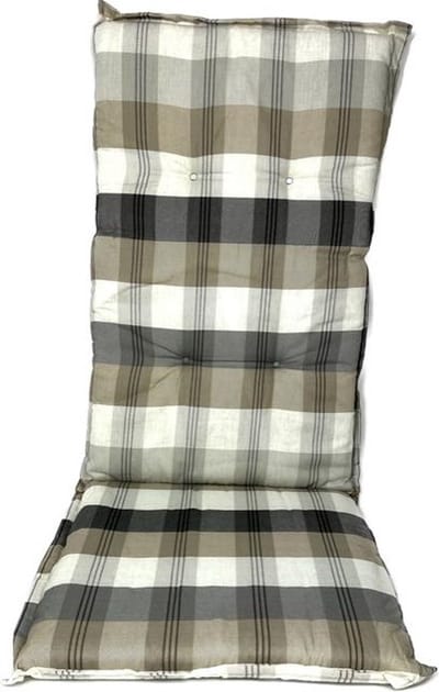 Madison Tuinstoelkussen hoge rug 50x123 cm Block taupe