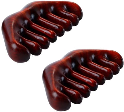 Dailygoods- Haarmassagekam - Houten Kam met Brede Tanden - Draagbare Hoofdhuidkam - Multifunctionele Massagetool - Ergonomisch Ontwerp - Stressverlichting - Hoofdmassagekam