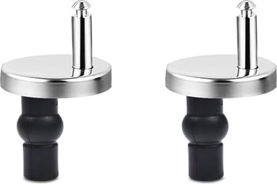 Toiletbril Bevestigingen - Scharnieren Set - Toilet Reparatie - Snelsluiting Ontwerp - Universele Pasvorm - Zilver Zwart
