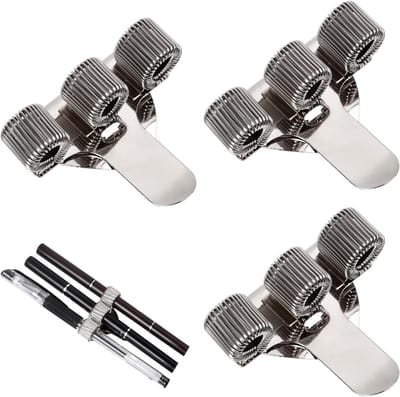 Drie Stuks Penhouder Clips, Metalen Penhouder met Drie Gaten en Pocket Clip voor Artsen, Verpleegkundigen en Notitieboekjes