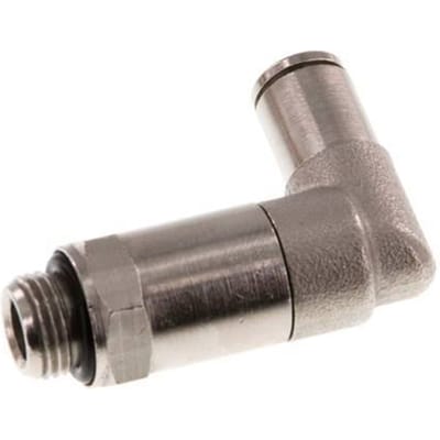 4mm x G1/8'' 90 graden L-verbinding Messing Insteekfitting Buitendraad Lange Huls Draaibaar NBR [2 Stuks]