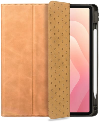 Rosso Elite Hoes Geschikt voor Samsung Galaxy Tab S11 - 2-in-1 Echt Leer Book Case en Back Cover - Magnetisch Uitneembaar Hoesje - Beschermhoes Licht Bruin