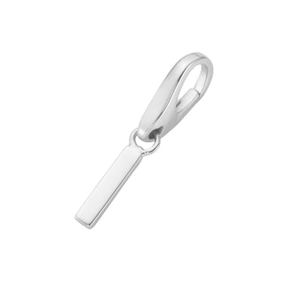 Giorgio Martello letter I charm 2023 | bedel | gerhodineerd sterling zilver 925/000 | hanger | met karabijn