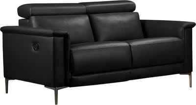 Lund-2Zitsbank - 1 Handmatige Relax - Zwart PU