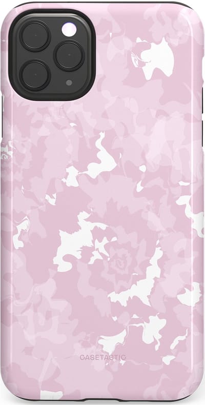 Casetastic Hoesje Geschikt voor Apple iPhone 11 Pro Max - Stijlvolle Beschermende Duo-layer Case - Roze wervels
