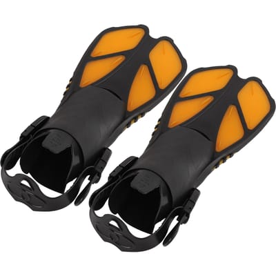 2pcs Palmes de Snorkel Réglables TPR Souple Talon Ouvert Palmes de Plongée Longues pour la NatationXL