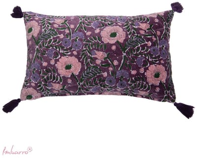 Imbarro Fashion & Home Kussen Eleana Purple 30 x 50 cm 100% Katoen Velvet