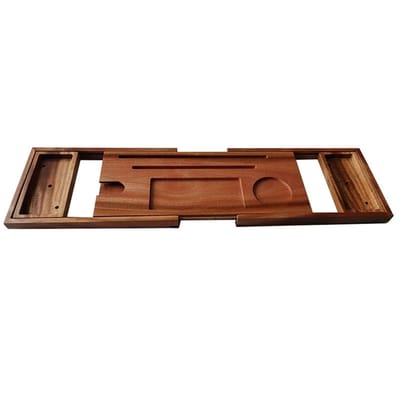 Caddy Badkuipblad Badkuiprek Antislip Telesbadkuiprek Multifunctioneel Houten Badkuipblad Badbrug (Afbeelding Kleur 70 * 21 * 3Cm)