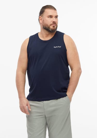 Standaard katoen tanktop met artwork en ronde hals s.Oliver