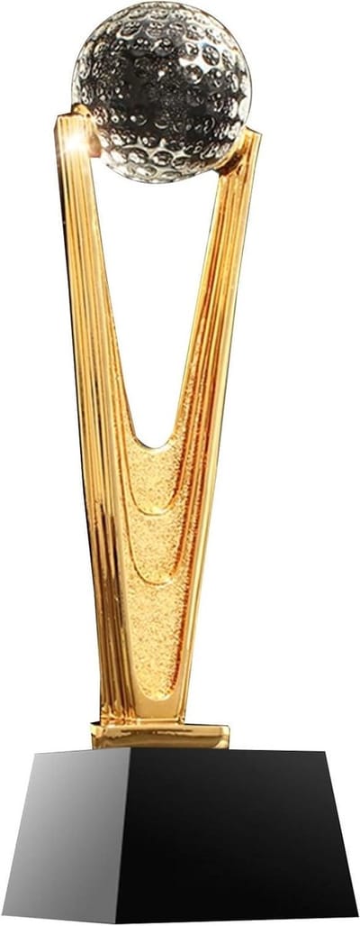 Golf Trofee - Hars Award - Sport Kampioenschap - Gepersonaliseerde Gravering - 29 cm Hoog - Goud