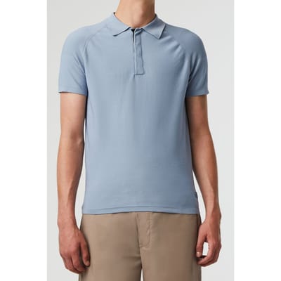 AlphaTauri Fenzi V1.y5.01 Flat Knit Stone Blue Size: S | Polo Shirts Outlet | Heren | Blauw