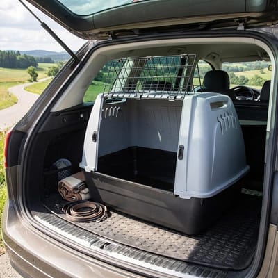 Transportbox Hond - Hondenvervoerder Reismand - Veilig Vervoer - Voor Extra Grote Honden - 90 x 51 x 55 cm