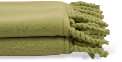 Unique Living - Fleece Plaid Met Franjes - 130x160 - Olive Green
