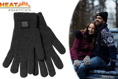 Thermo Handschoenen Winter – Unisex - Antraciet - S/M - Handschoenen Dames - Handschoenen Heren - Wanten