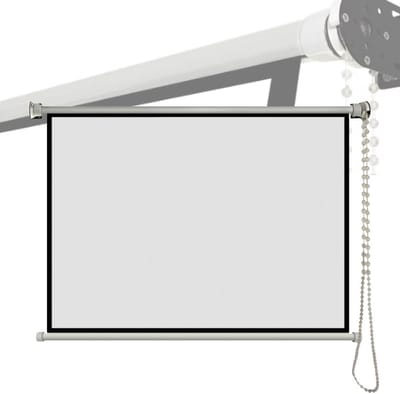 Handmatig Projectiescherm - Roll Screen - Thuisbioscoop Ervaring - Kreukvrij Glasvezel - 50/60 Inch 16:9 - Wit