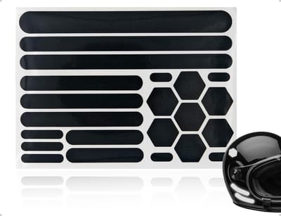 Dailygoods- Reflecterende Stickers - Set van 22 - Zwart - Verbeterde Zichtbaarheid - Duurzaam - Slijtvast - Geschikt voor Voertuigen - Reflectietape