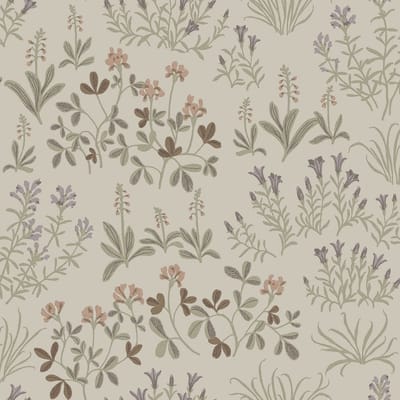Boråstapeter Vliesbehang 5804 - Nordic Folks - Botanisch Beige - 53cm x 10.05m