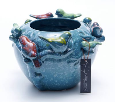 Vaas - Villa Pottery - Decoratie - Woondecoratie - porselein - waterdicht - Chico 1_3 Blue