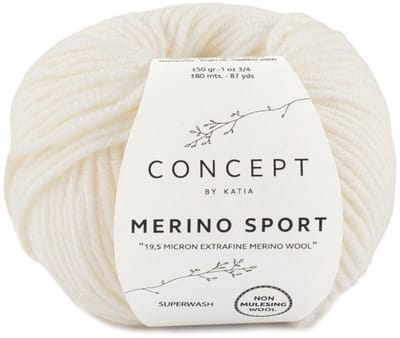 Katia Concept Merino Sport - 03 ecru - Wol Garen