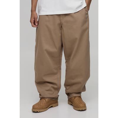 Ballonmodel Broek Met Applicatie Patch In Twill | Khaki | Size 28