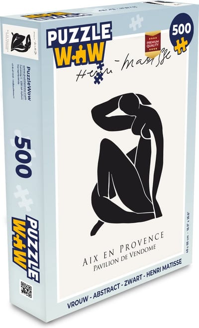 Puzzel Vrouw - Abstract - Zwart - Henri Matisse - Legpuzzel - Puzzel 500 stukjes