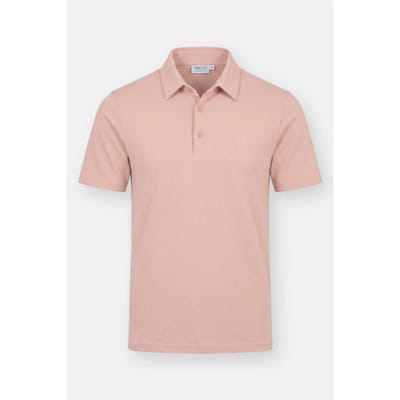 Vercate - Heren Polo Korte Mouw - Strijkvrij Poloshirt - Roze - Slim Fit - Excellent Katoen - Maat: S