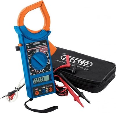 Digitale Klemstroommeter - Stroomtang Multimeter - Elektrische Metingen - AC/DC Meting - 60mm Kabelklem - Grijs