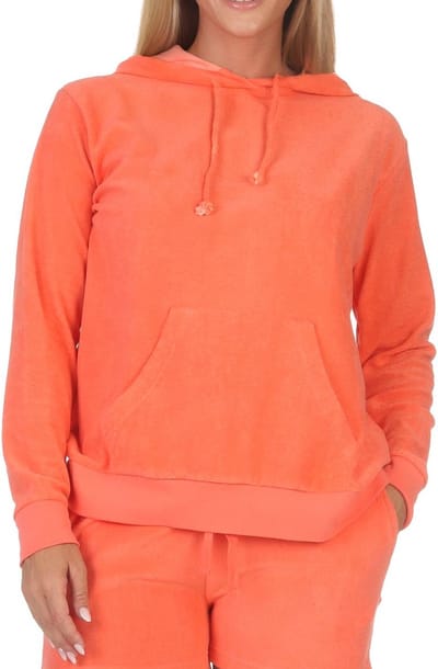 Damespyjama met lange mouwen en badstof capuchontrui mix & match - ideaal om te combineren