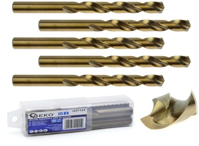 GEKO Metaalboor - HSS M35 - Cobalt 5% - 12,5 mm - Hoge thermische weerstand - 5 stuks