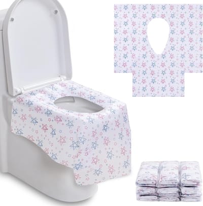 Wegwerp Toilet Bril - Hygiënische Covers - Reizen en Onderweg - Waterdicht en Draagbaar - Groot Formaat - Sterrenpatroon