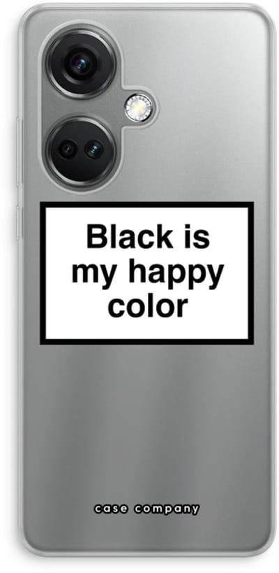 Case Company® - Hoesje geschikt voor OnePlus Nord CE 3 hoesje - Black is my happy color - Soft Cover Telefoonhoesje - Bescherming aan alle Kanten en Schermrand