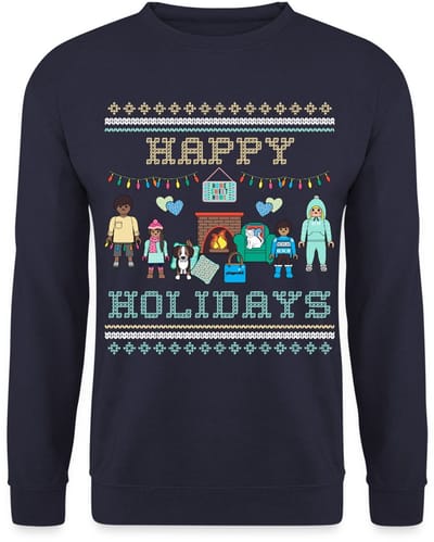 Playmobil Familie Happy Holidays Ugly Christmas Sweater Heren