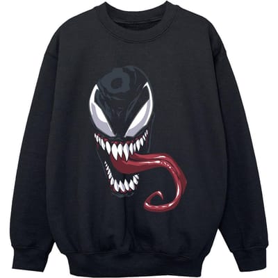Marvel Jongens Venom Gezicht Sweatshirt (Zwart)