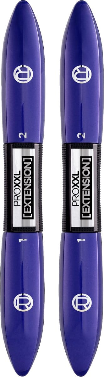 L'Oréal Paris PRO XXL EXTENSION Mascara - 2-staps Mascara voor volume & lengte - Geïnspireerd op het effect van wimperextensions - Zwart - 2x 12ml