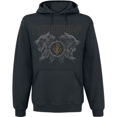 Powerwolf Trui met capuchon - Crest Wolves - S tot XXL - voor Mannen - zwart