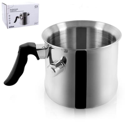 Orion - Roestvrijstalen Melkpan - 1,5L - Watermantel - Inductie Geschikt
