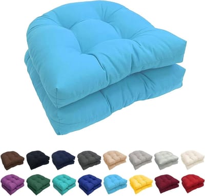 Zitkussenset 2 stuks - Fauteuilkussens Bankkussens - Comfortabel Zitten - Extra Dikke Vulling - 48 x 48 cm - Lichtblauw